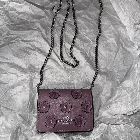 Coach Handbags - Coach Lilac/Purple Pebbled Leather Mini Crossbody Wallet***PRICE IS FIRM***